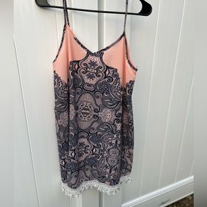 Boutique pink dress with blue details